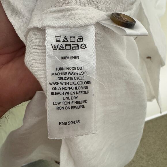 Jones New York 100% Linen Button Up Sleeveless Top US Women's XL - Picture 8 of 10